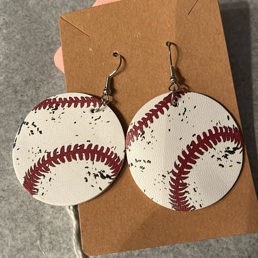 💙5/$10 baseball earrings